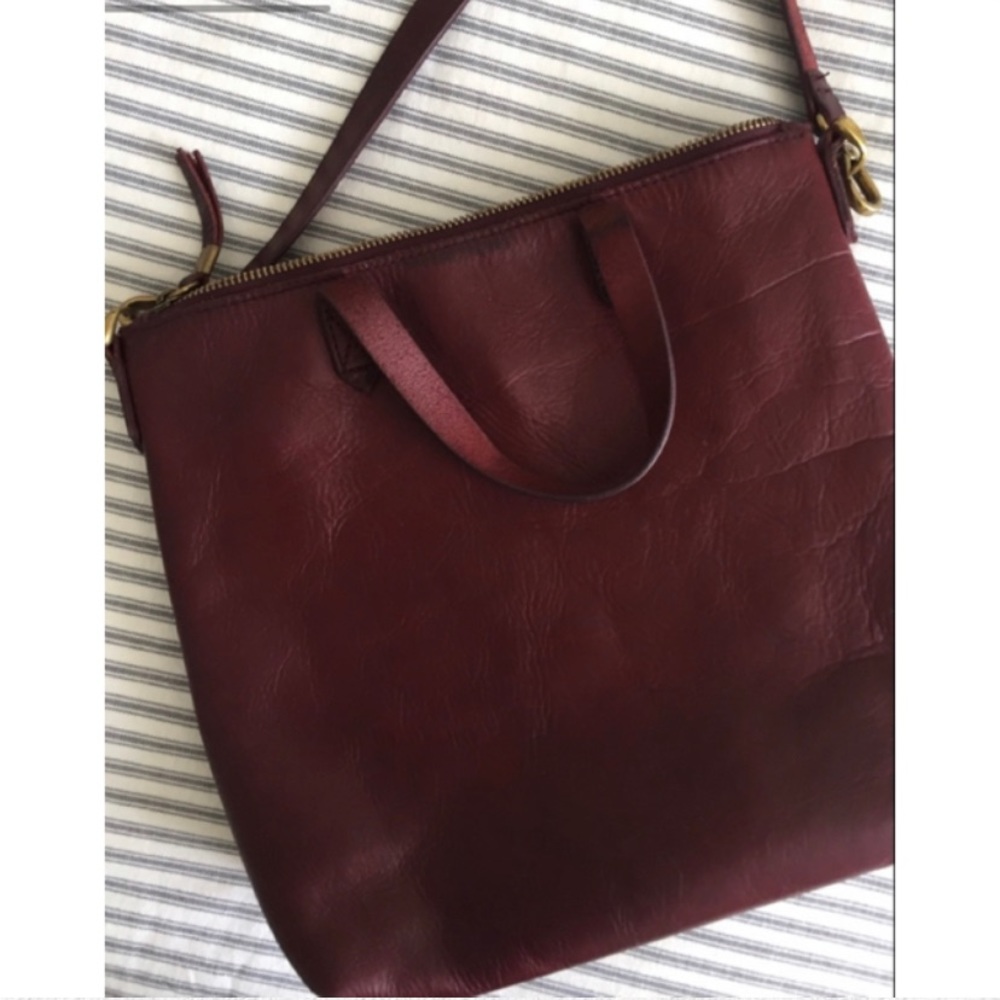 Madewell mini transport tote dark cabernet - Picture 3 of 7